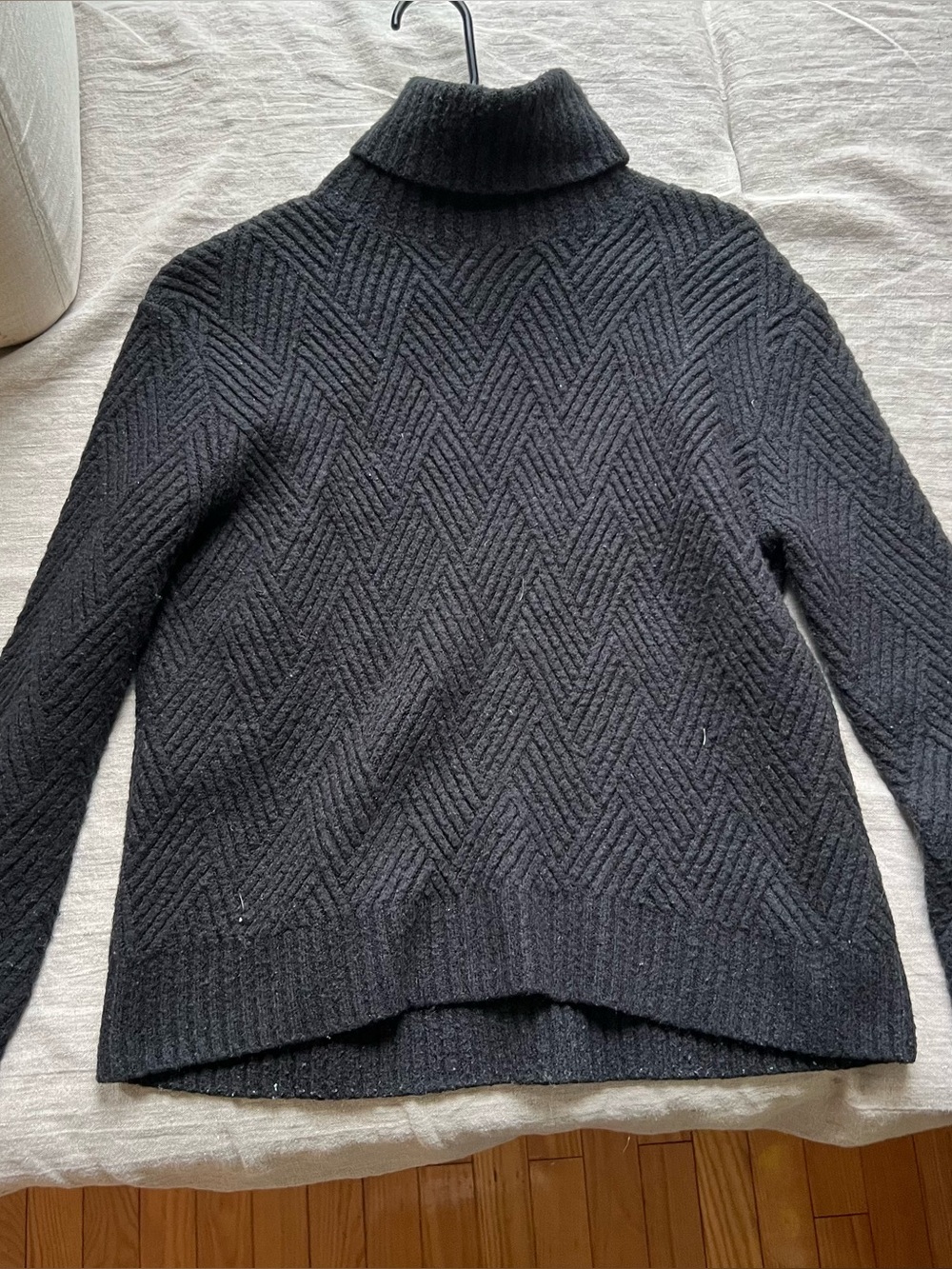 ASOS Black Chevron Knit Turtleneck Sweater